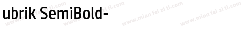 ubrik SemiBold字体转换